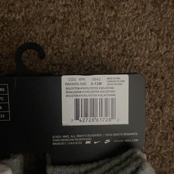 Nike lightweight ankle socks for 6-12 months NWT - Picture 5 of 5